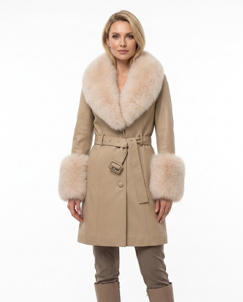 Heidi-Outlet - Arran | Fur-Trimmed Belted Coat Women
