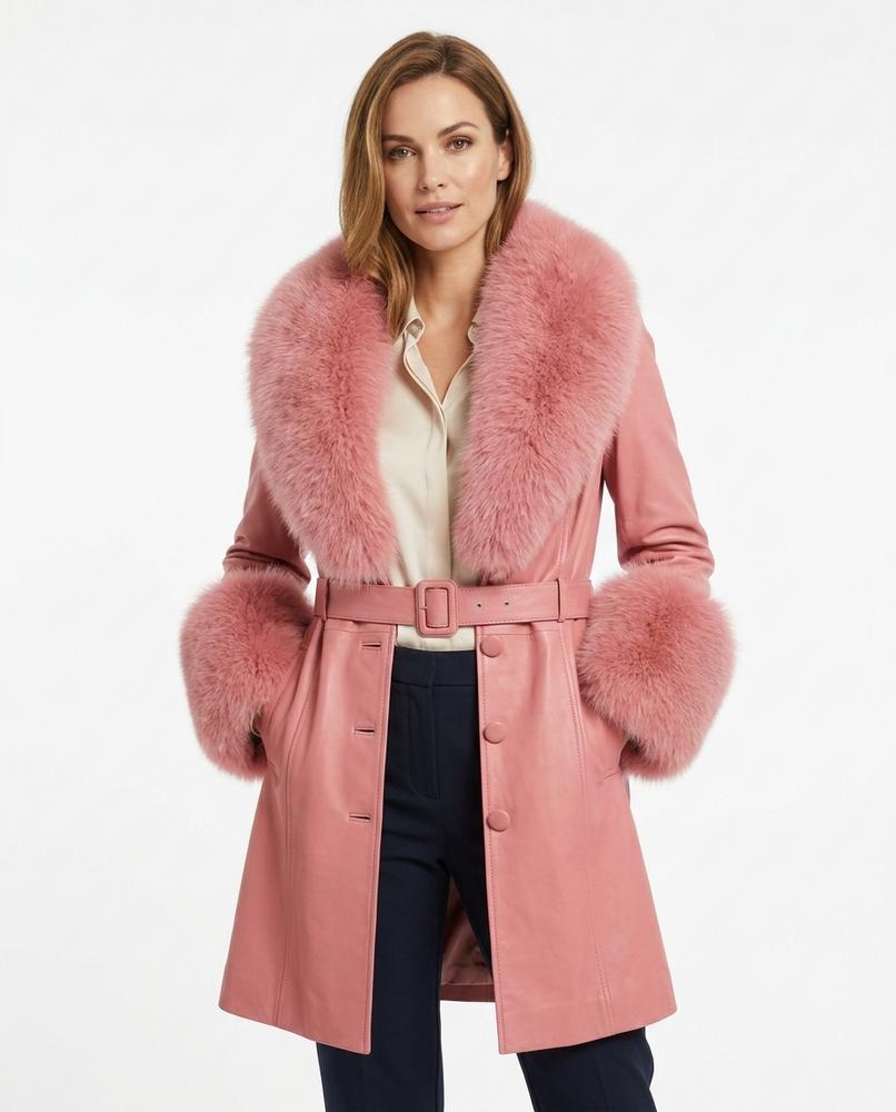 Heidi-Outlet - Arran | Fur-Trimmed Belted Coat Women