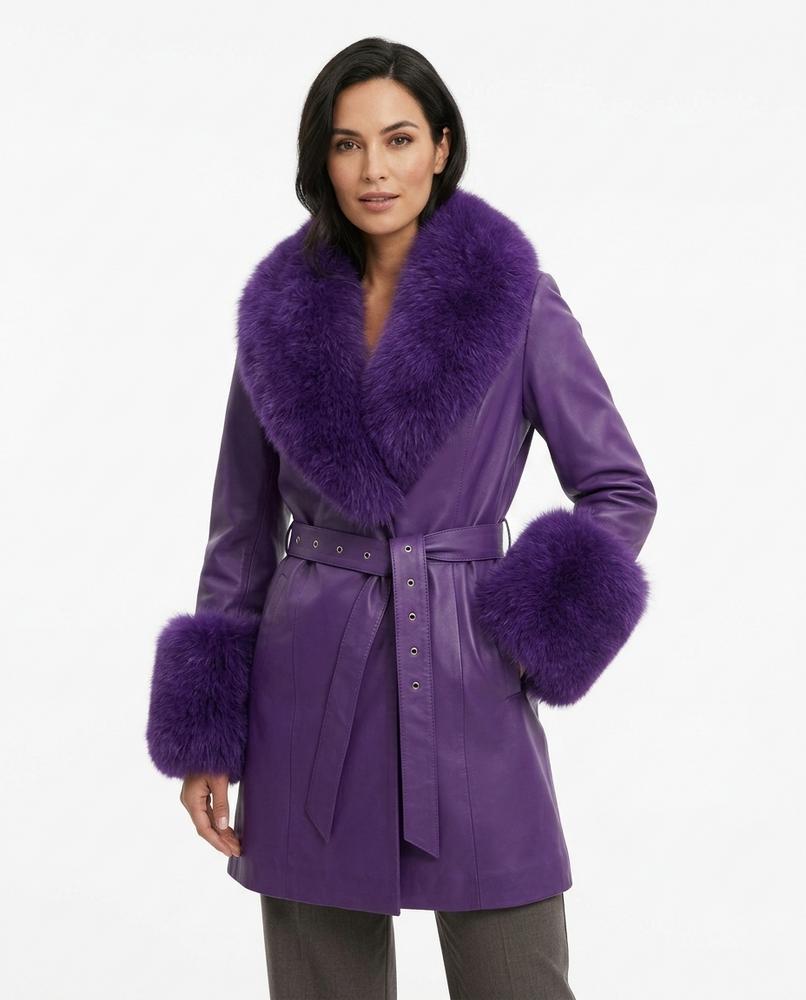 Heidi-Outlet - Arran | Fur-Trimmed Belted Coat Women