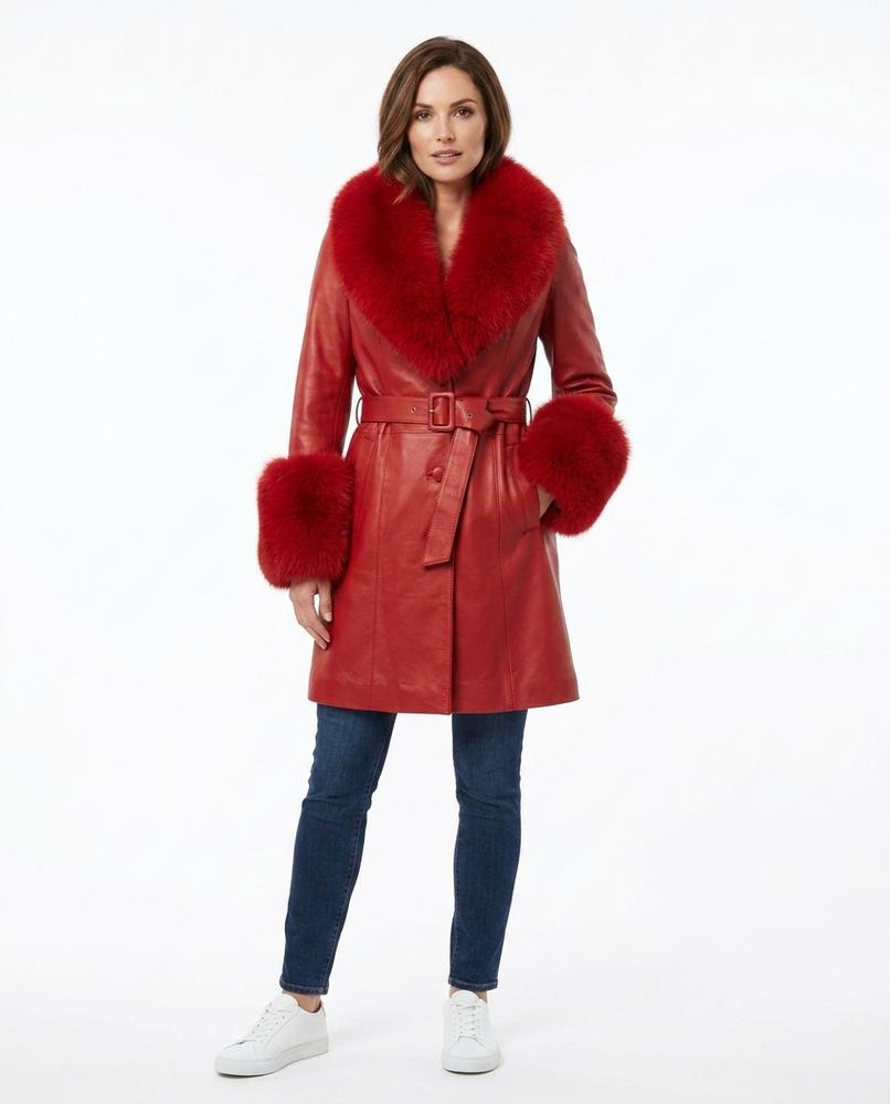 Heidi-Outlet - Arran | Fur-Trimmed Belted Coat Women