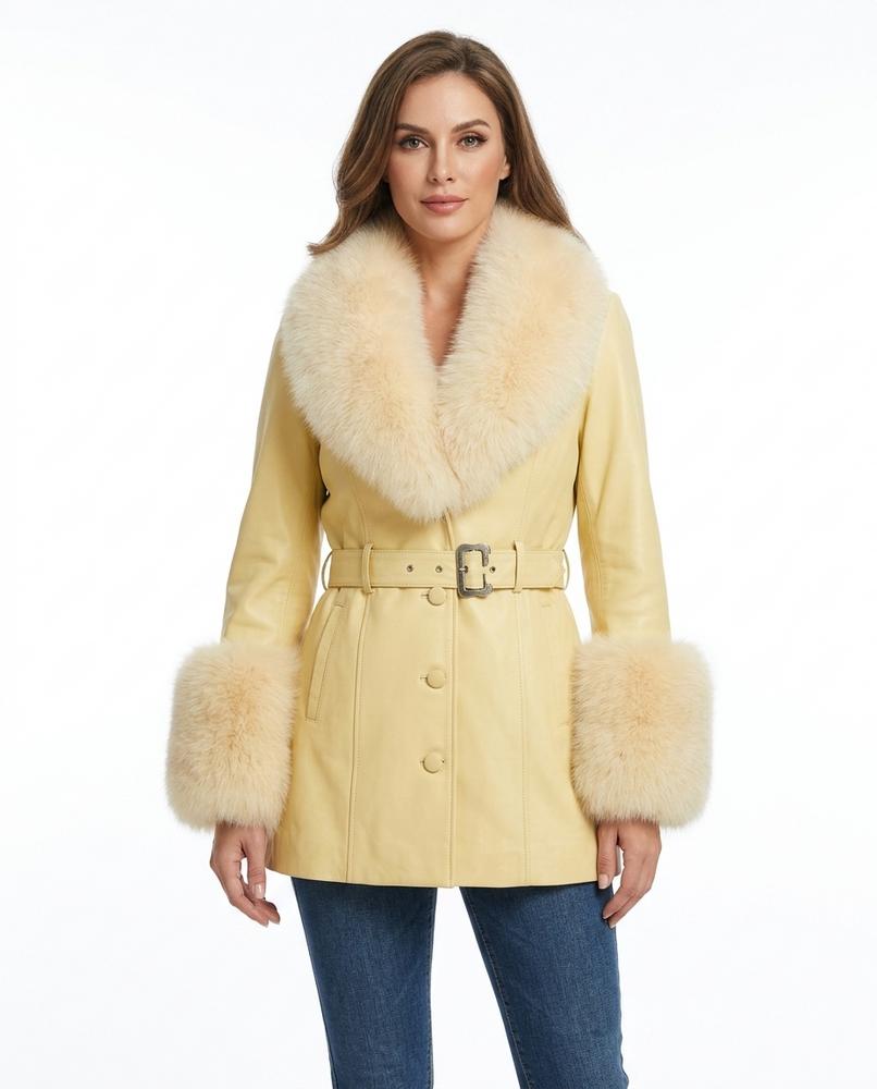 Heidi-Outlet - Arran | Fur-Trimmed Belted Coat Women