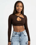 Heidi-Outlet - Tadan | Ribbed Long-Sleeved Top Women