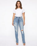Heidi-Outlet - Aldan | High-Waisted Distressed Pants Women