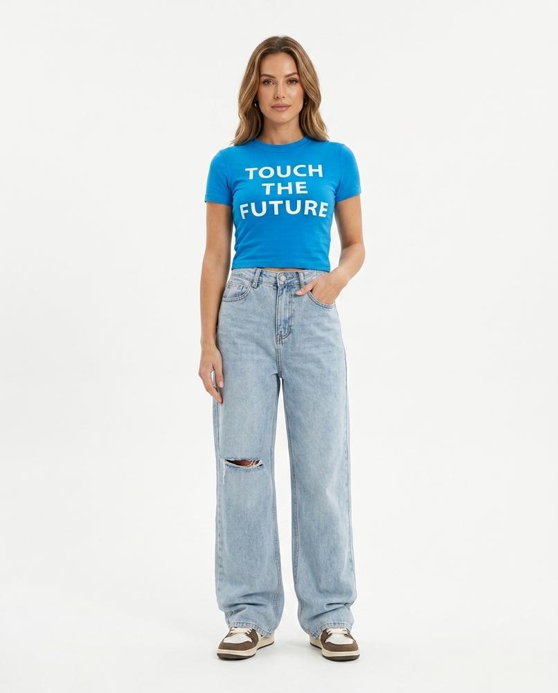 Heidi-Outlet - Kemon | Wide-Leg Ripped Pants Women