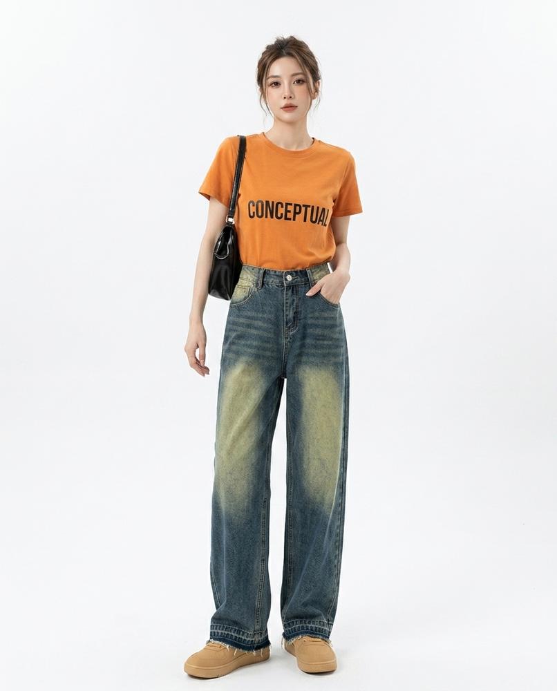 Heidi-Outlet - Miver | High-Waisted Washed Pants Women