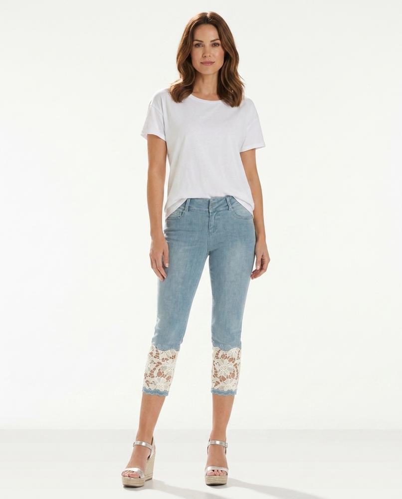 Heidi-Outlet - Visan | Cropped Lace-Trim Pants Women