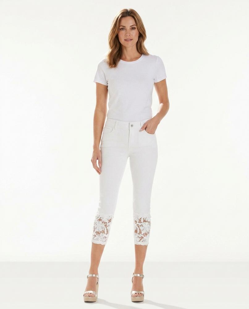 Heidi-Outlet - Visan | Cropped Lace-Trim Pants Women