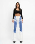 Heidi-Outlet - Katir | High-Waist Two-Tone Pants Women