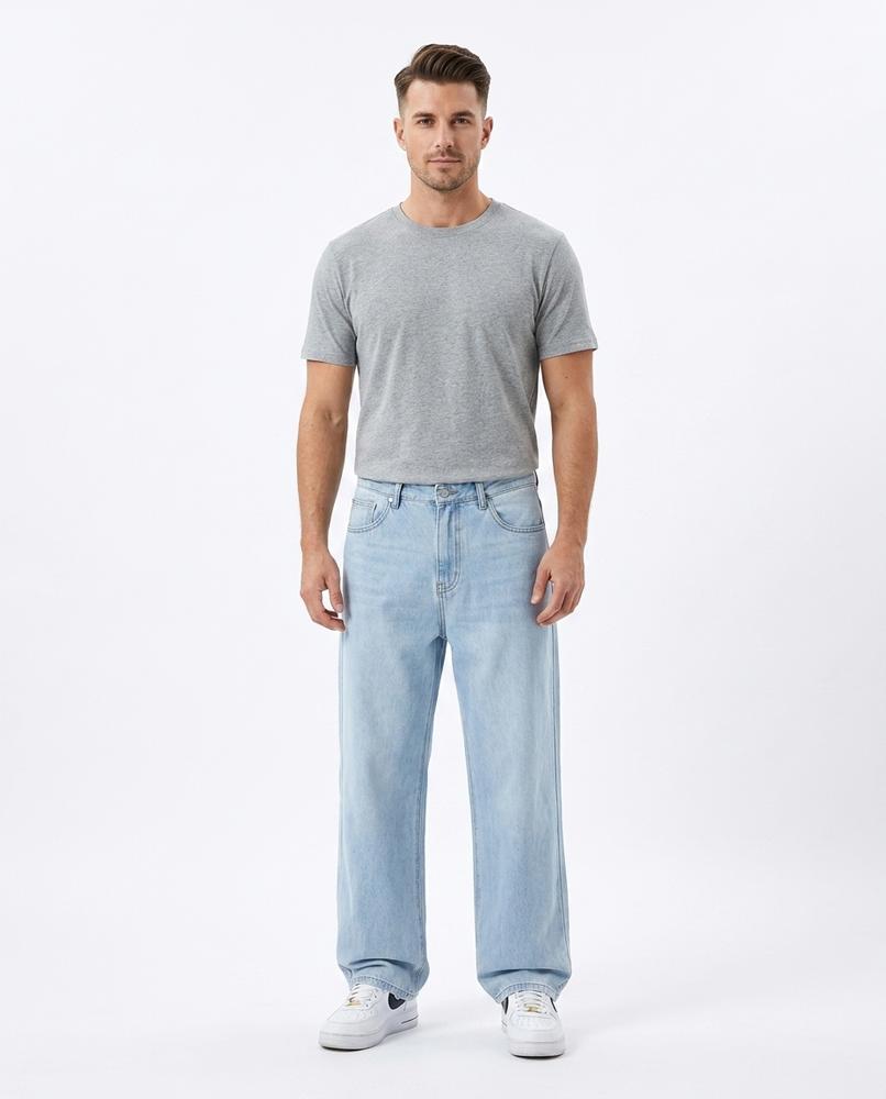 Heidi-Outlet - Lynal | Wide-Leg Light-Wash Pants Men