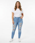 Heidi-Outlet - Lymin | High-Waist Distressed Pants Women