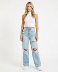 Heidi-Outlet - Arvar | High-Waisted Ripped Pants Women