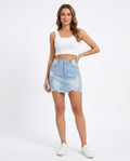 Heidi-Outlet - Cotor | Denim Frayed-Hem Skirt Women