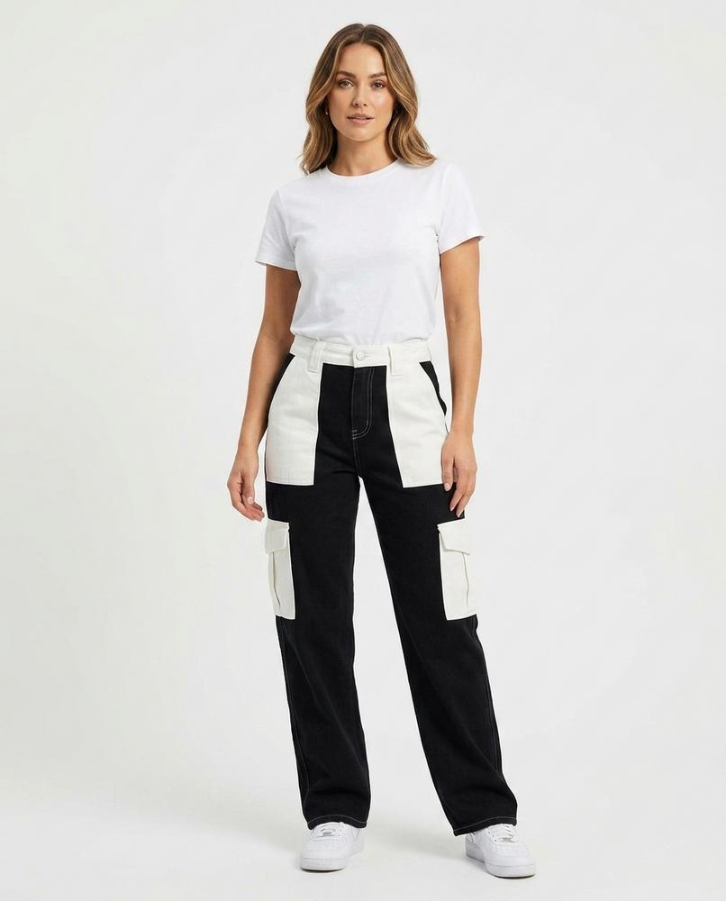 Heidi-Outlet - Casil | Two-Tone Cargo Pants Women