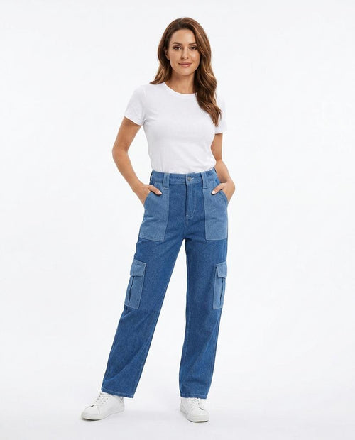Heidi-Outlet - Casil | Two-Tone Cargo Pants Women