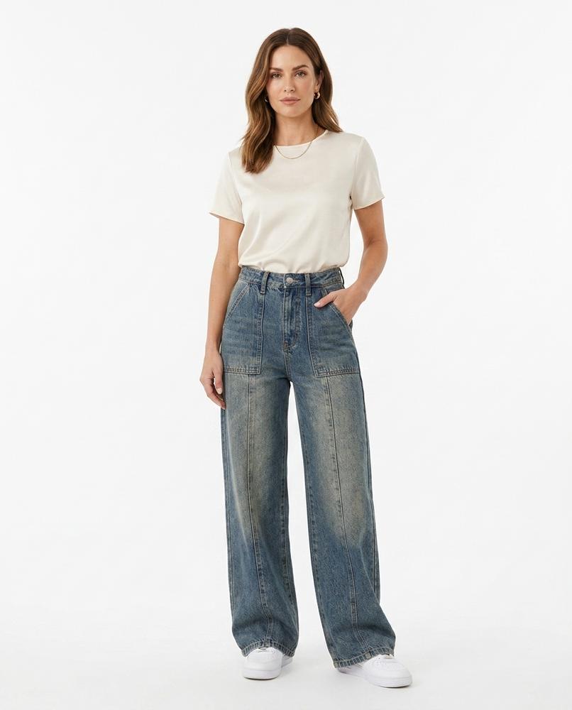Heidi-Outlet - Lelan | Wide-Leg Washed Pants Women