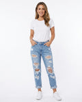 Heidi-Outlet - Timon | Distressed Relaxed-Fit Pants Women
