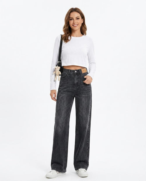 Heidi-Outlet - Dasol | High-Waist Wide-Leg Pants Women