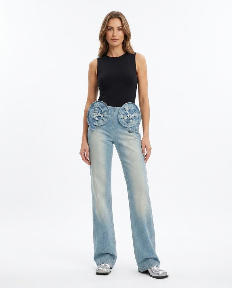 Heidi-Outlet - Maken | High-Waisted Decorated Pants Women