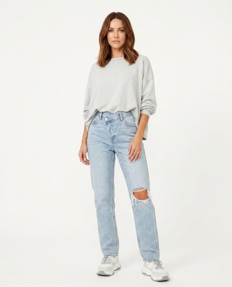 Heidi-Outlet - Nemir | Ripped Asymmetrical Pants Women