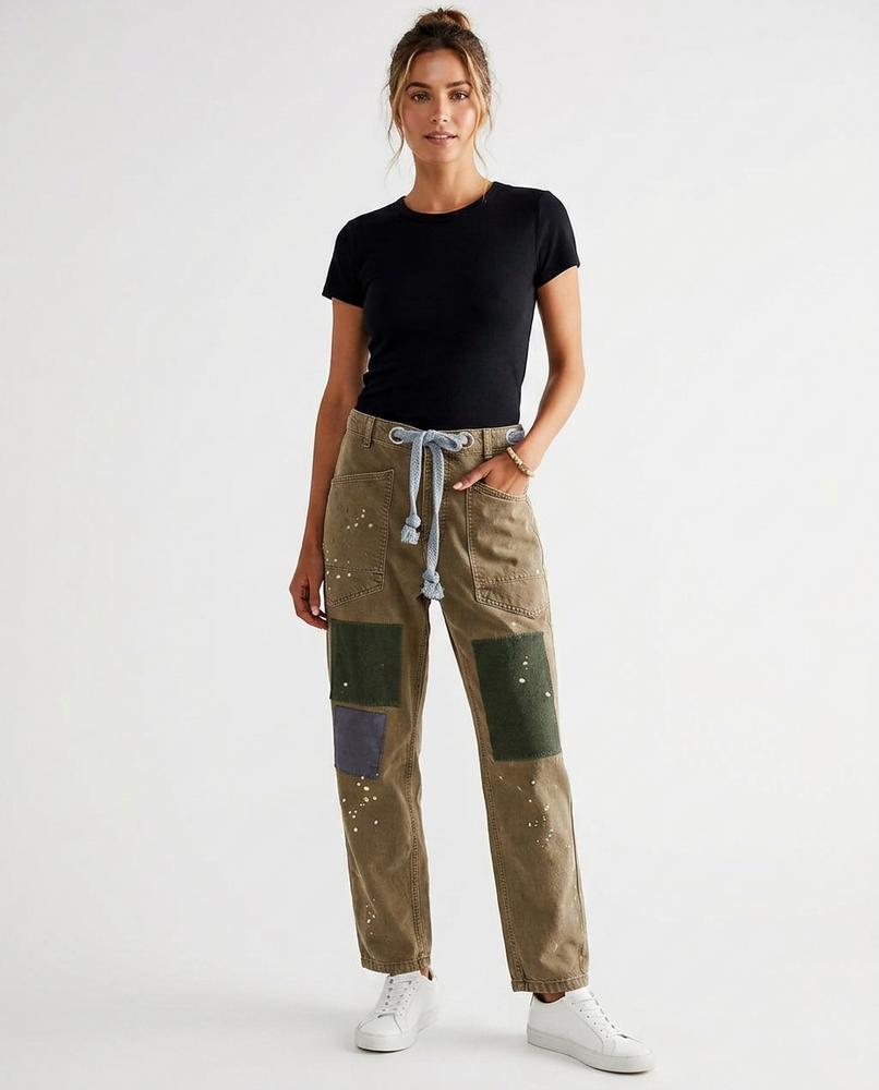 Heidi-Outlet - Tanal | Patchwork Relaxed-Fit Pants Women