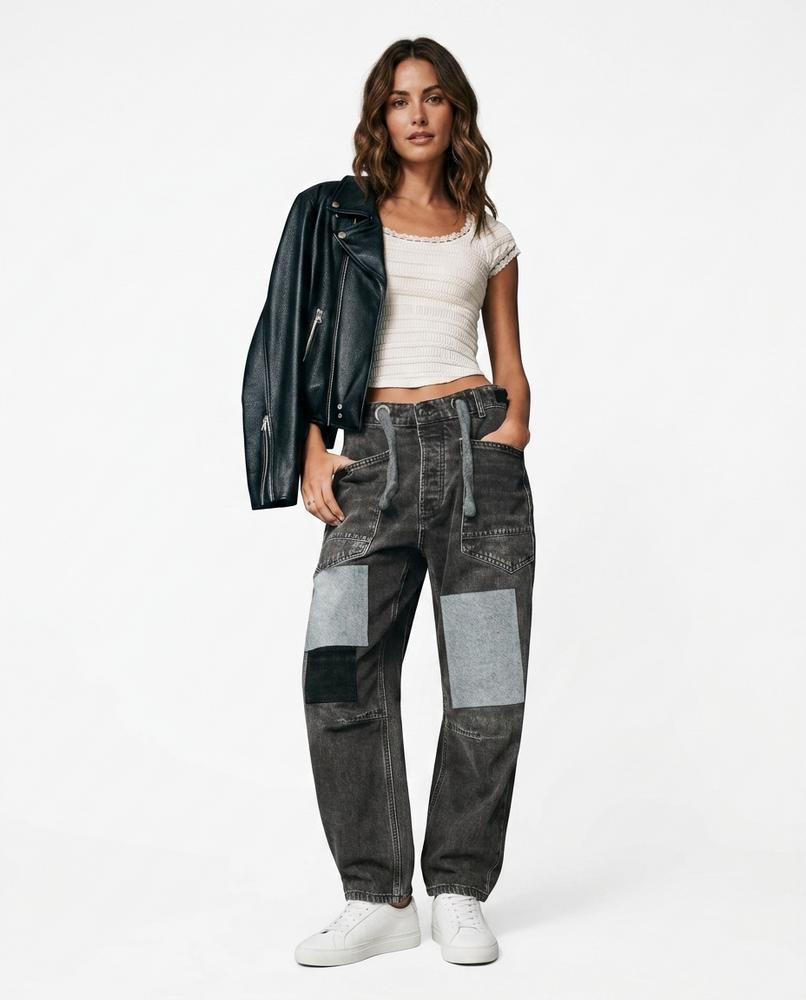 Heidi-Outlet - Tanal | Patchwork Relaxed-Fit Pants Women