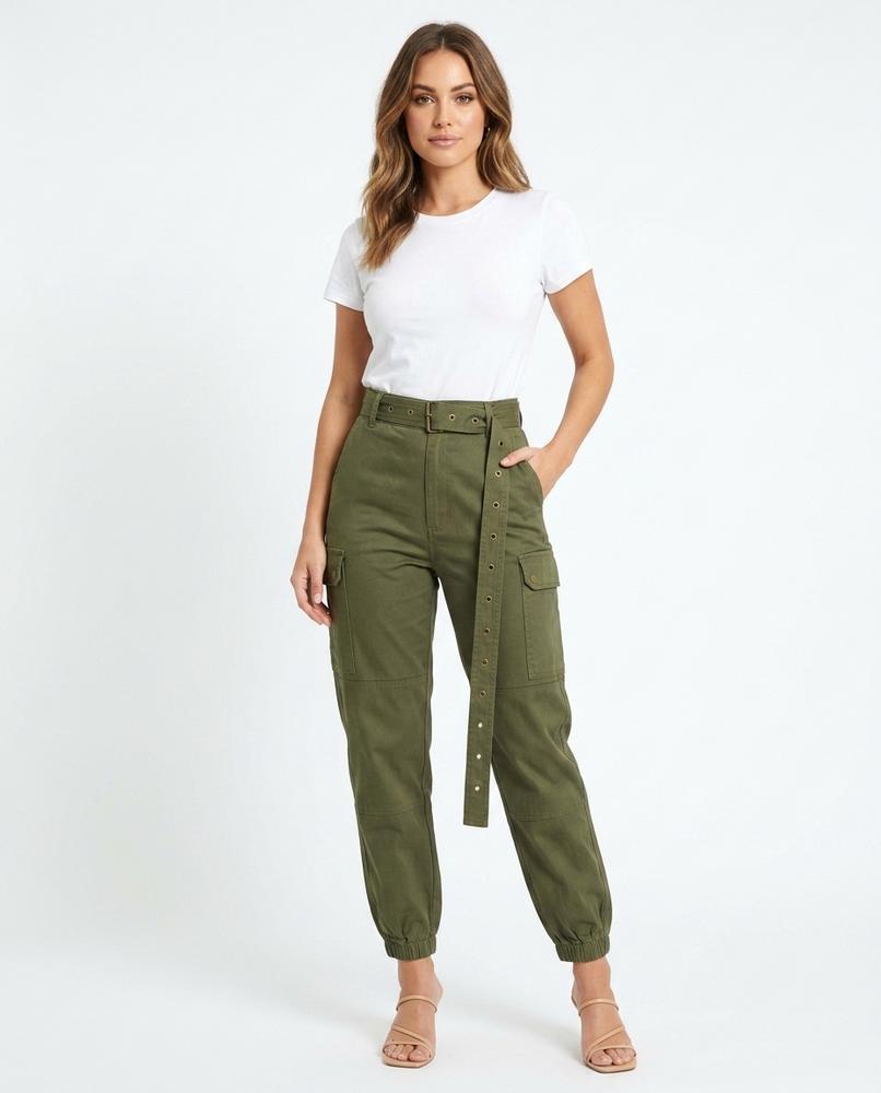 Heidi-Outlet - Matal | High-Waist Belted Pants Women