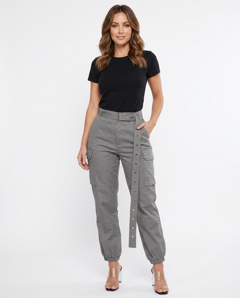 Heidi-Outlet - Matal | High-Waist Belted Pants Women