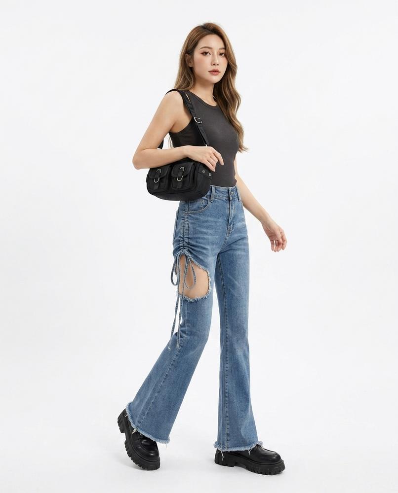 Heidi-Outlet - Savel | Flared Lace-Up Pants Women
