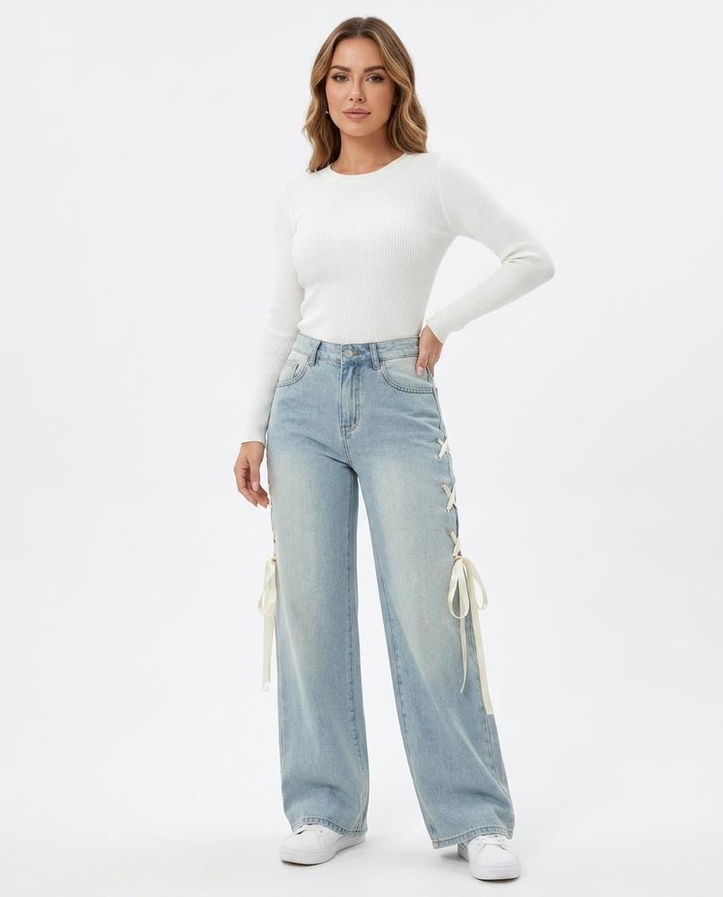 Heidi-Outlet - Romar | Wide-Leg Lace-Up Pants Women