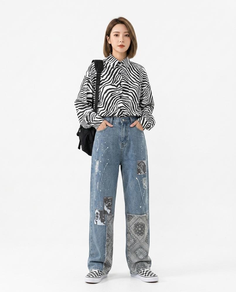 Heidi-Outlet - Tisan | Wide-Leg Printed Pants Women