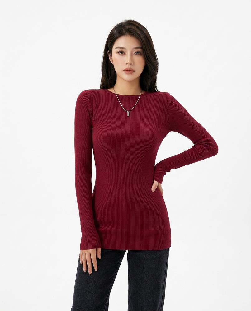 Heidi-Outlet - Nirel | Ribbed Slim-Fit Sweater Women