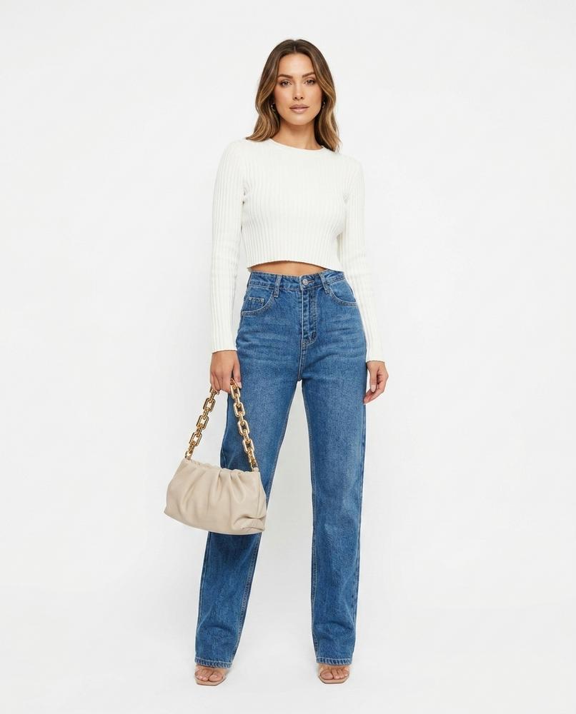 Heidi-Outlet - Nirel | Ribbed Slim-Fit Sweater Women