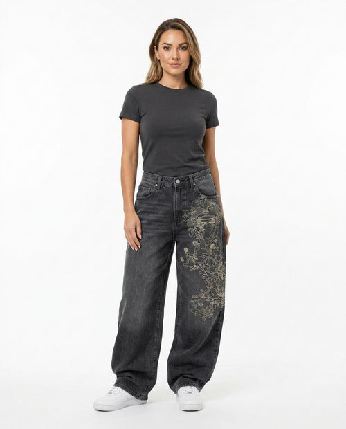 Heidi-Outlet - Armin | High-Waisted Acid-Washed Pants Women