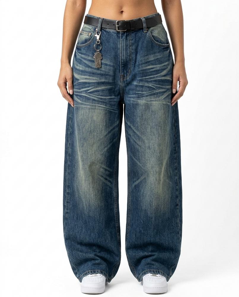 Heidi-Outlet - Armin | High-Waisted Acid-Washed Pants Women