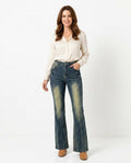 Heidi-Outlet - Ranav | Flared Washed Pants Women