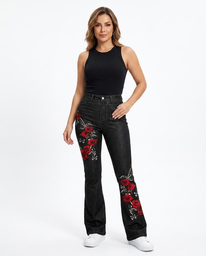Heidi-Outlet - Comir | Flared Printed Pants Women