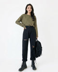Heidi-Outlet - Canor | High-Waist Ripped Pants Women