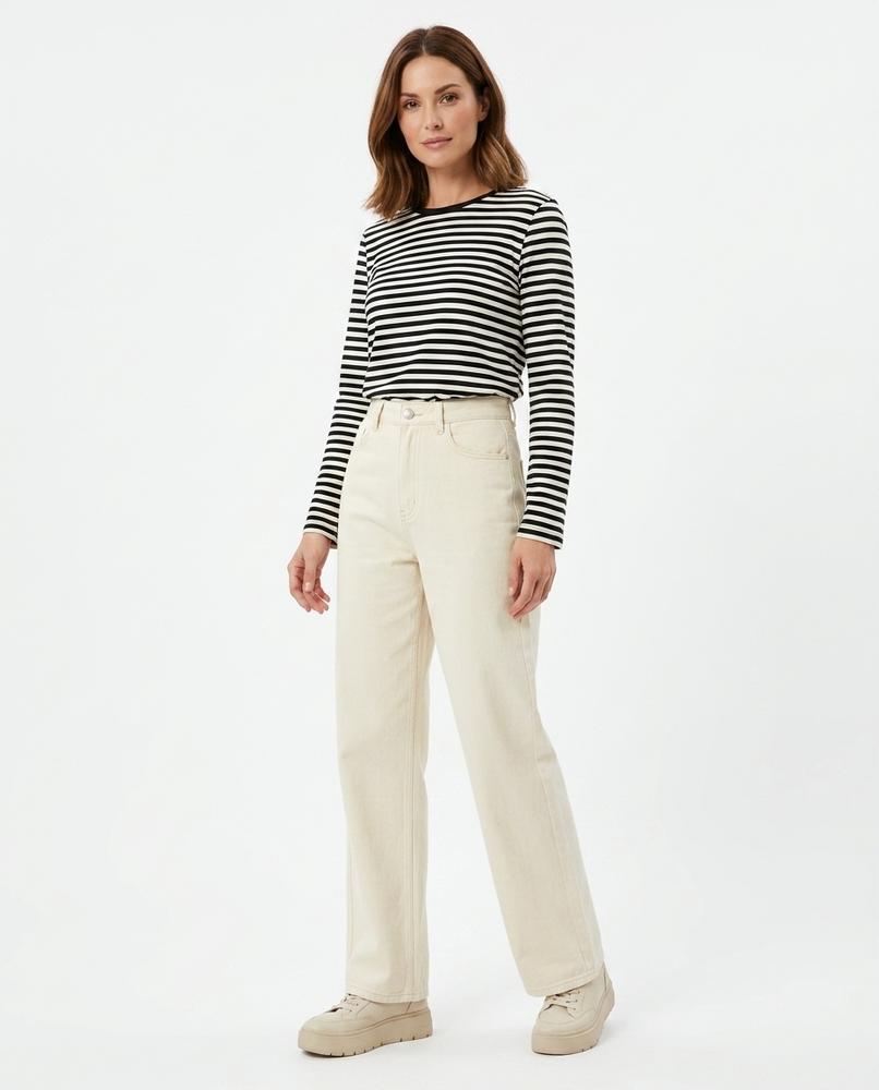 Heidi-Outlet - Nirev | High-Waisted Straight-Leg Pants Women