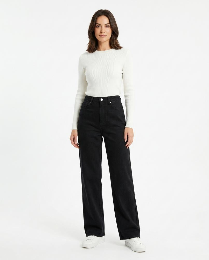 Heidi-Outlet - Nirev | High-Waisted Straight-Leg Pants Women