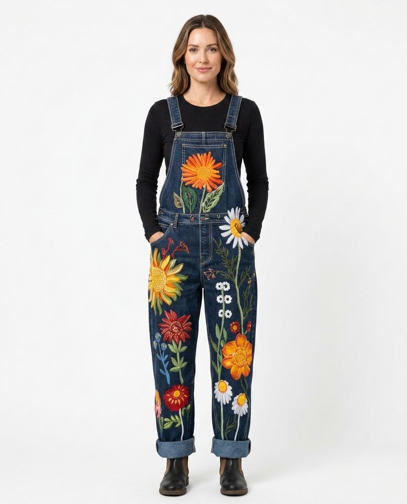 Heidi-Outlet - Vital | Embroidered Denim Pants Women