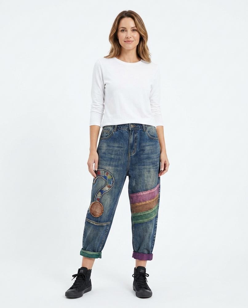 Heidi-Outlet - Zesol | Patched Relaxed-Fit Pants Women