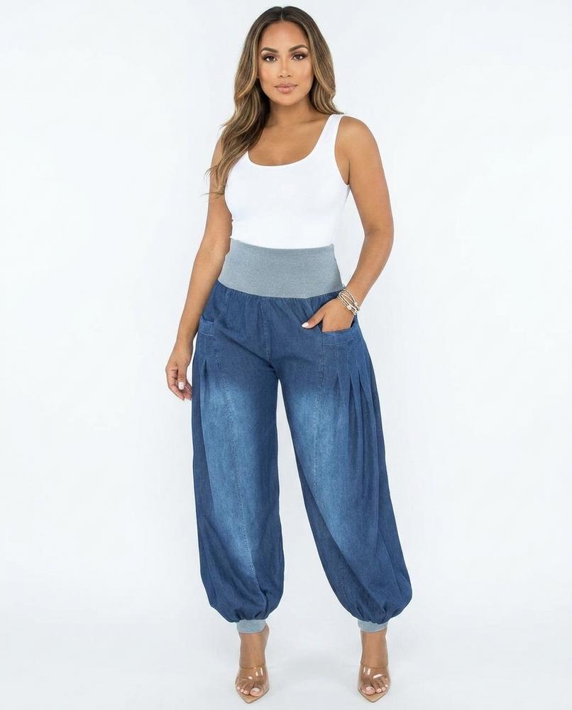Heidi-Outlet - Tazan | High-Waist Balloon-Leg Pants Women