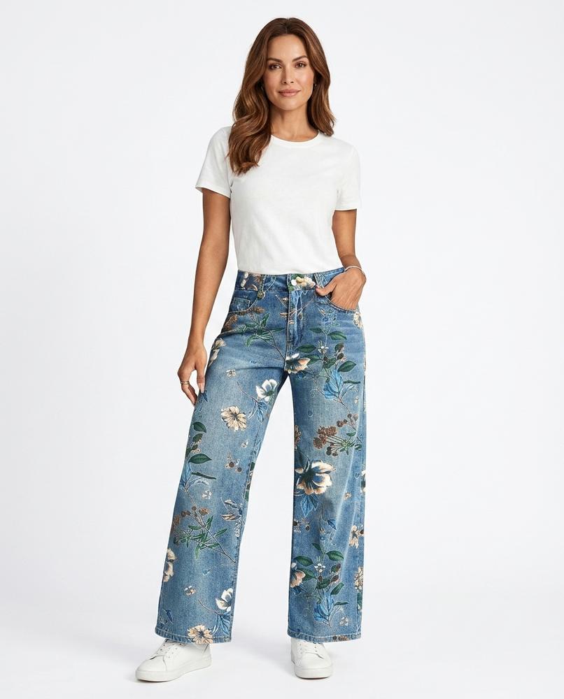 Heidi-Outlet - Nimir | Floral-Print Wide-Leg Pants Women