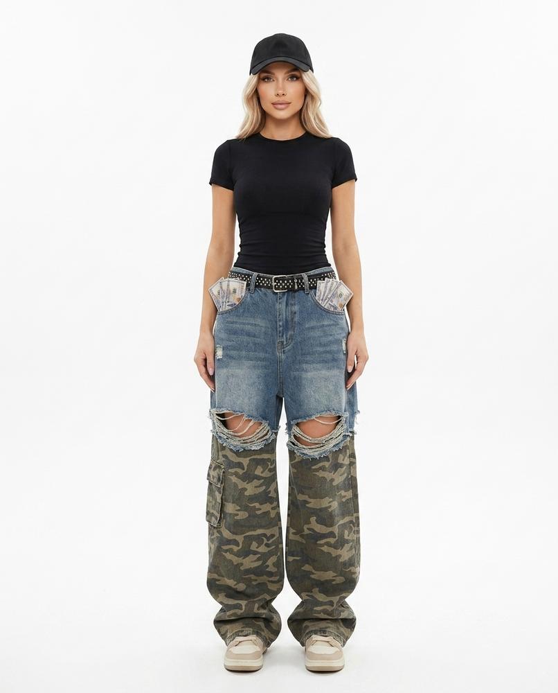 Heidi-Outlet - Arken | Wide-Leg Distressed Pants Women