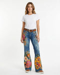 Heidi-Outlet - Lysol | Flared Floral Pants Women