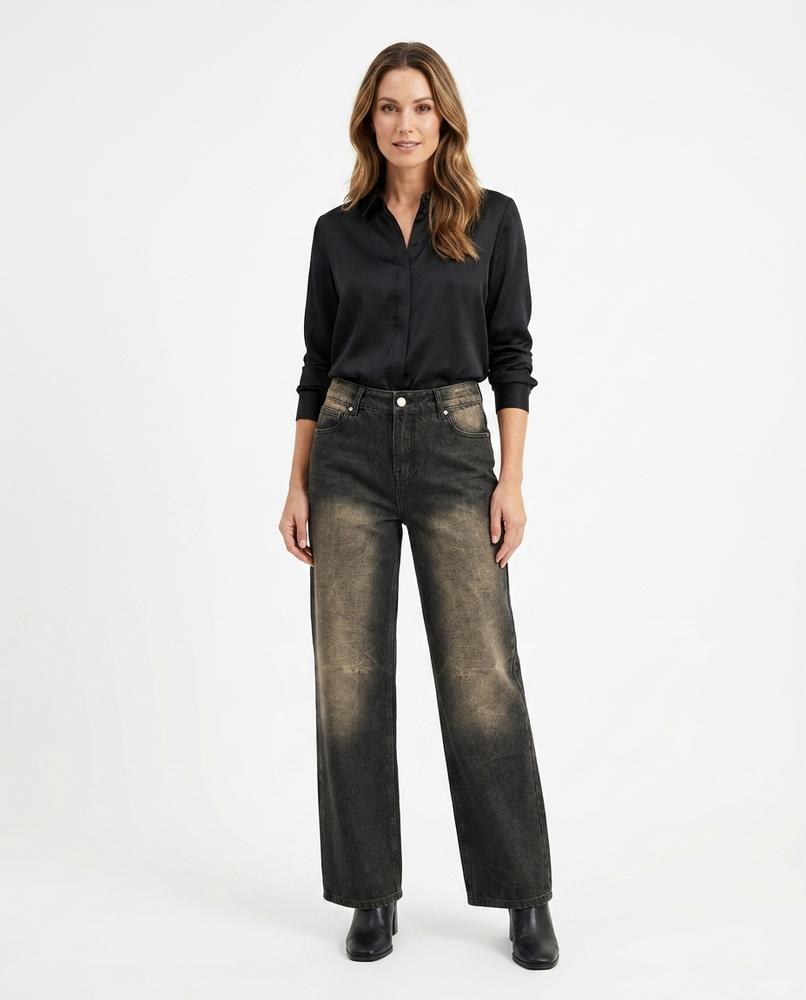 Heidi-Outlet - Keken | Washed Wide-Leg Pants Women