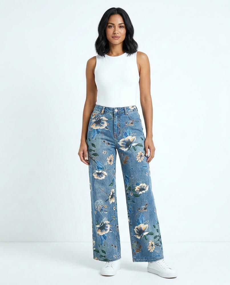 Heidi-Outlet - Armer | Floral-Print Wide-Leg Pants Women