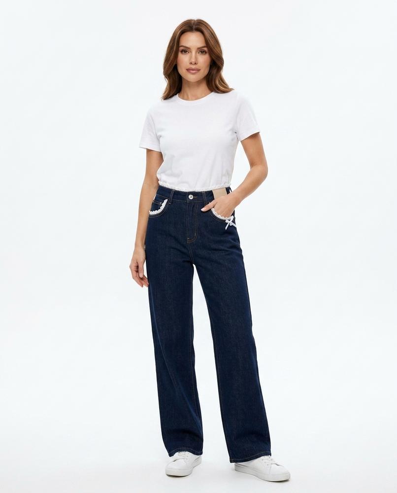 Heidi-Outlet - Lalan | Wide-Leg Lace-Trimmed Pants Women
