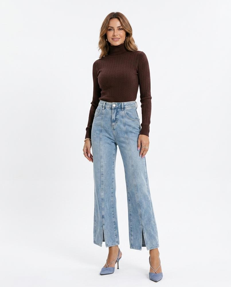 Heidi-Outlet - Covel | Straight-Leg Slit-Hem Pants Women