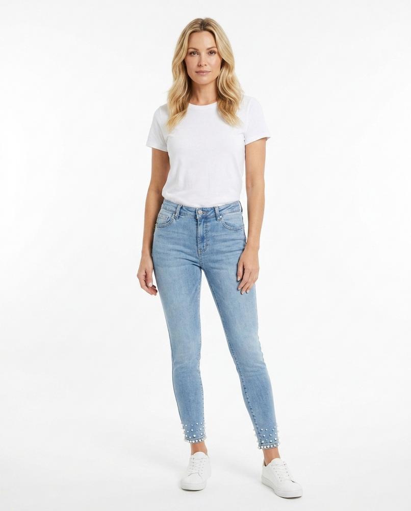 Heidi-Outlet - Rozan | Embellished Skinny Fit Pants Women